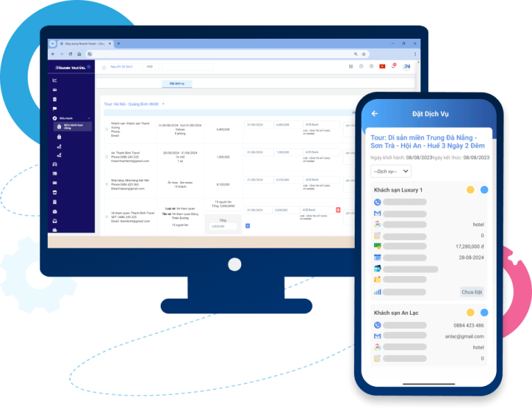 Gửi booking đặt dịch vụ cho NCC Nhanh Travel