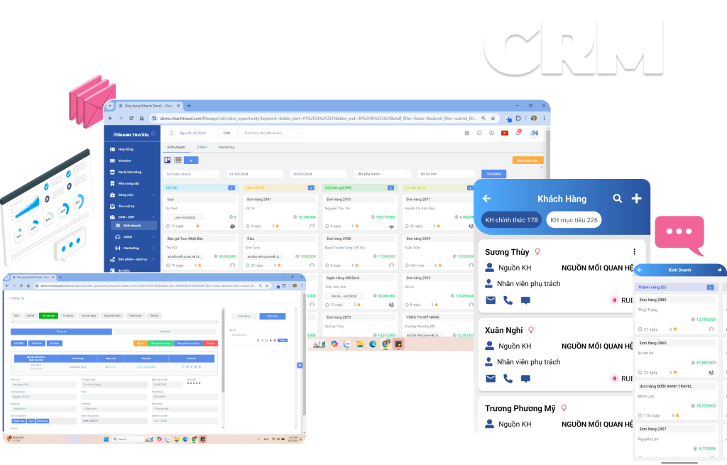 Hệ thống CRM chuyên biệt - Nhanh Travel CRM