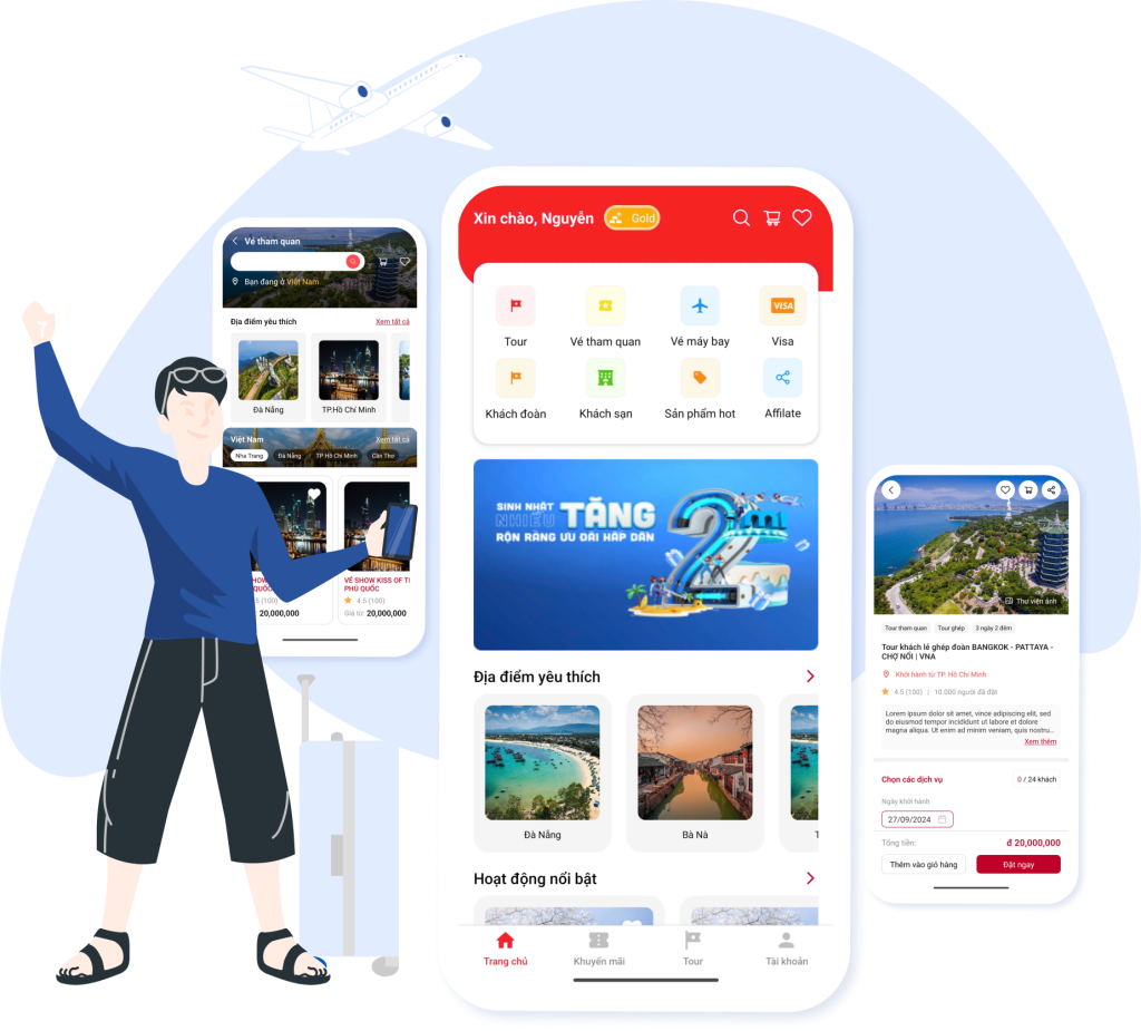 Thiết kế App Khách Hàng chuyên biệt cho Công ty du lịch